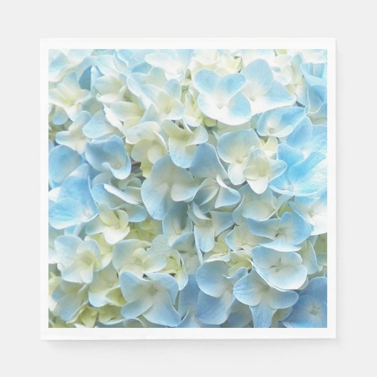Blue Hydrangea Petals Floral Serviette (Vorderseite)