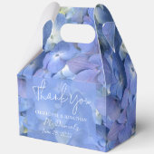 Blue Hydrangea Petals Hochzeit Personalisierter Na Geschenkschachtel (Vorderseite)
