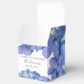 Blue Hydrangea Petals Hochzeit Personalisierter Na Geschenkschachtel (Geöffnet)