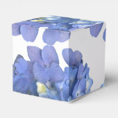 Blue Hydrangea Petals Hochzeit Personalisierter Na Geschenkschachtel (Rückseite)