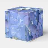 Blue Hydrangea Petals Hochzeit Personalisierter Na Geschenkschachtel (Vorderseite)