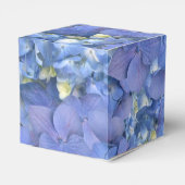 Blue Hydrangea Petals Hochzeit Personalisierter Na Geschenkschachtel (Rückseite)