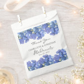 Blue Hydrangea Petals Hochzeit Personalisierter Na Geschenktütchen (Ausgeschnitten)