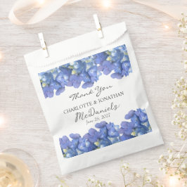 Blue Hydrangea Petals Hochzeit Personalisierter Na Geschenktütchen