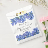 Blue Hydrangea Petals Hochzeit Personalisierter Na Geschenktütchen (Versiegelt)