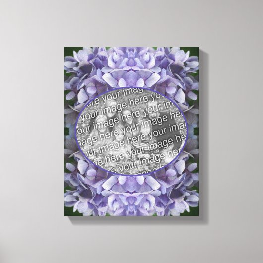 Blue Hydrangea Petals kreieren Ihr eigenes Foto Leinwanddruck (Vorderseite)