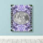 Blue Hydrangea Petals kreieren Ihr eigenes Foto Leinwanddruck (Insitu (Holzboden))