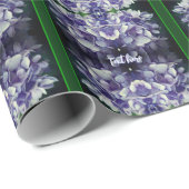 Blue Hydrangea Petals Personalisiert Geschenkpapier (Rolleneckpunkt)