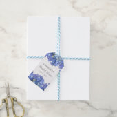Blue Hydrangea Petals Personalisiertes Brautparty Geschenkanhänger (Mit Garn)