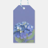 Blue Hydrangea Petals Personalisiertes Brautparty Geschenkanhänger (Rückseite)