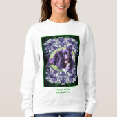 Blue Hydrangea Petals Rahmen erstellen Ihr eigenes Sweatshirt (Vorderseite)