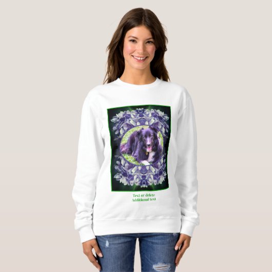 Blue Hydrangea Petals Rahmen erstellen Ihr eigenes Sweatshirt (Vorne ganz)