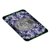 Blue Hydrangea Petals Rahmen hinzufügen Ihr Foto Magnet (Rechte Seite)