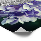 Blue Hydrangea Petals Rahmen hinzufügen Ihr Foto Poster (Ecke)