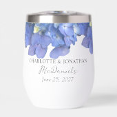 Blue Hydrangea Petals Wedding Personalized Names (Vorderseite)