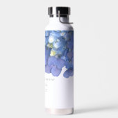 Blue Hydrangea Petals Wedding Personalized Names Trinkflasche (Links)