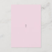 Blue Hydrangea Pink Floral Wedding Website QR Code Begleitkarte (Rückseite)