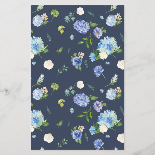 Blue Hydrangea Polterabend Einladung (Rückseite)