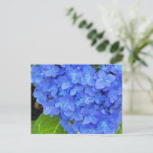 Blue Hydrangea Postcard Postkarte (Stehend Vorderseite)