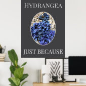 BLUE Hydrangea Poster (Heimbüro)