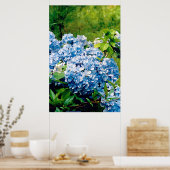 Blue Hydrangea Poster (Küche)