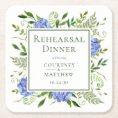 Blue Hydrangea Probe Dinner Rechteckiger Pappuntersetzer (Vorderseite)