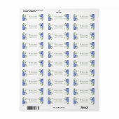 Blue Hydrangea Probe Dinner Rücksendeadresse (Vorne)