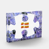 Blue Hydrangea Puzzle Piece Cust. Fotoblock (Links)