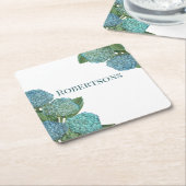 Blue Hydrangea Rechteckiger Pappuntersetzer (angewinkelt)