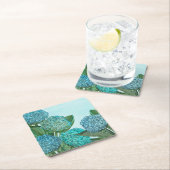 Blue Hydrangea Rechteckiger Pappuntersetzer (Vor Ort)