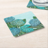 Blue Hydrangea Rechteckiger Pappuntersetzer (angewinkelt)