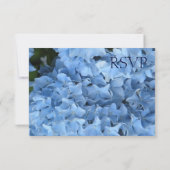 Blue Hydrangea Reply Card RSVP Karte (Rückseite)