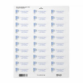 Blue hydrangea return address label (Vorne)