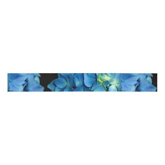 Blue Hydrangea Ripsband (Vorderseite)