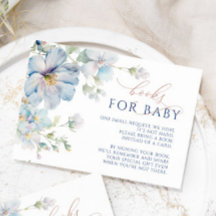 Blue Hydrangea & Rose Blume-Bestellkarte