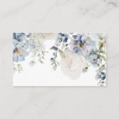 Blue Hydrangea & Rose Book for Baby Enclosure Card Begleitkarte (Rückseite)