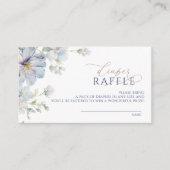 Blue Hydrangea & Rose Diaper Raffle Ticket Begleitkarte (Vorderseite)