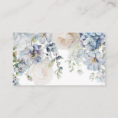 Blue Hydrangea & Rose Hochzeit QR Code UAWG Begleitkarte (Rückseite)