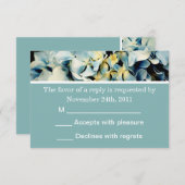 Blue Hydrangea RSVP Cards Einladung (Vorne/Hinten)
