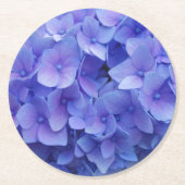 Blue Hydrangea Runder Pappuntersetzer (Vorderseite)