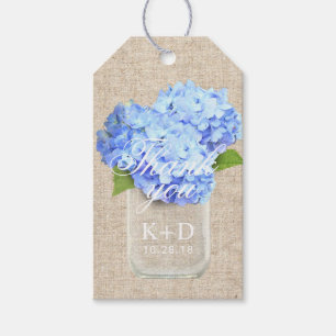 Blue Hydrangea Rustic Gastgeschenk Hochzeit Vielen Geschenkanhänger