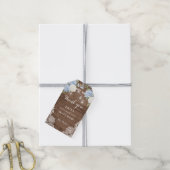 Blue Hydrangea Rustic Holz Spitzen Lichter Geschenkanhänger (Mit Garn)