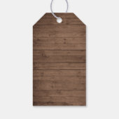 Blue Hydrangea Rustic Holz Spitzen Lichter Geschenkanhänger (Rückseite)