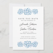 Blue Hydrangea Save the Date (Vorderseite)