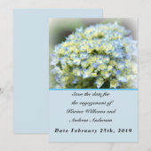 Blue Hydrangea Save the Date-Karte Date (Vorne/Hinten)