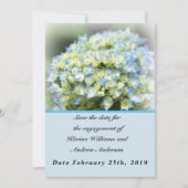 Blue Hydrangea Save the Date-Karte Save The Date (Vorderseite)