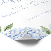 Blue Hydrangea schätzt wie viele Kisses Duschenspi Poster (Ecke)