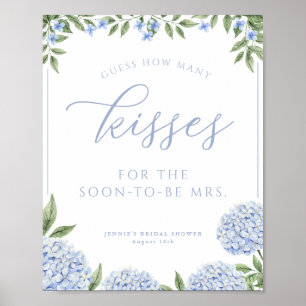 Blue Hydrangea schätzt wie viele Kisses Duschenspi Poster