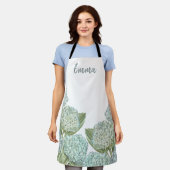 Blue Hydrangea Schürze (Getragen)
