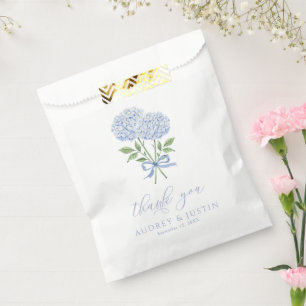 Blue Hydrangea Script Vielen Dank, dass Sie Ihre H Geschenktütchen